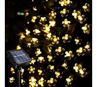 Acxilexy Solar Flower String Lights, 100LED 39Ft Cherry Blossom String Lights, 8 Modes Sakura Fairy Lights Outdoor, IP65 Waterproof Flower Lights for Garden Wedding Christmas Party Decoration