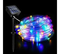 Acxilexy Solar String Lights, 33FT 100 LED Waterproof Flexible Solar Light Tube, LED Tube String Lights PVC Rope with 8 Lighting Modes for Outdoor, Indoor, Party and Christmas Decoration