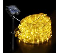 Acxilexy Solar String Lights Outdoor, 33 FT 100 LED Tube Fairy String Light, Waterproof String Light with 8 Modes, Remote Control, Ideal for Indoor Outdoor Party Christmas Decoration [Energy Class A]