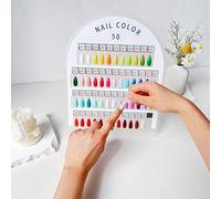 Acycoin2A 50 Colors Magnetic Detachable Nail Color Test Plate Display Board