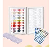 Acycoin2A Nail Colour Display 180 Designs and 240 Nail Tips (Style A)