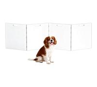 Acylic Pet Playpen Gate for The House Doorways, Acrylic Pet Gate for Dogs, Freestanding, Clear (4 Panel)