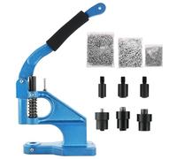 Acymner Hand Press Grommet Machine | Hand Press Heavy Duty Eyelet Grommet Machine Punch Tool Kit with 3 Dies and 1500 Pcs Silver Grommets