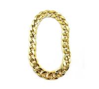 Aczyqws 1 pack Gangster Chain Necklace Hip Hop Rapper Jewellery Pimp Fancy Dress Accessory Chunky Chain,gangster chain fancy dress(gold)