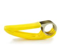 Aczyqws 1 PCS Banana Slicer,ABS + Stainless Steel Fruit and Vegetable Salad Peeler Cutter Kitchen Tools for Banana, Sausage, Strawberry,Grape,Multi Functional Fruit Salad Slicer Cutter(Yellow)