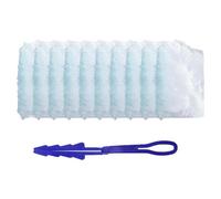 Aczyqws 10 Flash Duster Magnet with 1 Extender Handle, Dust Magnet Flash Dusters Refills, Fluffy Duster for Cleaning, Trap And Lock Away Dust, Dirt And Hair In No Time