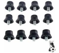 Aczyqws 12PCS Replacement Football Studs Black Football Stud 2 Sizes Plastic Stud for Football Boots Anti-Slip Metal Studs Football Boots for Adult Children Soccer Shoes Black