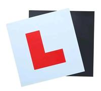 Aczyqws 2 Pack L Plates Magnetic for Car, Extra Thick Learner Plates Magnetic, No Melting No Blow Off Easy to Move Without Scratching Painting Off