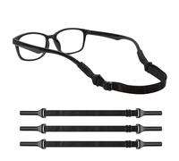 Aczyqws 3 Pcs Adjustable Glasses Strap, Non-Slip Sports Glasses Holder Elastic Silicone Sunglasses Strap No Tail Sunglasses Holder Neck Lanyard Cord Eyewear Retainer for Men Women Teenagers