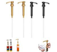 Aczyqws 4 Pieces of Syrup Pumps, White Coffee Syrup Bottle Pump Lotion Pump for Bottles, Coffee Dispenser