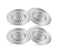 Aczyqws 4pcs Kitchen Bathroom Sink Strainer, Stainless Steel Drain Filter, Bath Drain Protector, Shower Drain Cover Hair Trap Catcher Stopper Plug, 2.95 Inch/7.5cm Outer Diameter