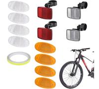Aczyqws bike front reflector white 12 bicycle reflectors bicycle spoke reflector bracket with 1 pcs 8 meter reflector strap suitable for motorcycles mountain bikes children's bikes white red yellow