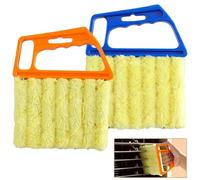 Aczyqws Blind Cleaner 2 Blind Duster Venetian Blind Cleaner Tool with 7 Roller System Deep Cleaning for Vertical Windows Blind Cleaners for Wooden Blinds Plastic Blinds and Air Conditioner