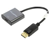 AD-0009-BK adapter Displayport male, HDMI female 0.1 m black ABS LANBERG