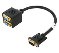 AD-0020-BK Splitter VGA Female x 2.VGA Male 0.2m Black ABS LANBERG