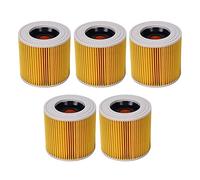 AD-5PCS Replacement Air Filter Vacuum Cleaner Parts WD2250 WD3.200 MV2 MV3 WD3 A2004 A2204 HEPA Filter Compatible with Karcher Vacuum Cleaner Accessories (Color : Yellow)