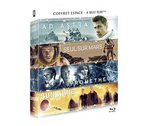 Ad Astra + Seul sur Mars + Prometheus + Sunshine-Coffret 4 Films [Blu-Ray]
