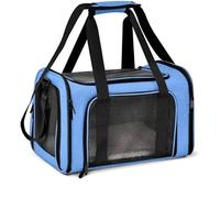 AD-BCrbgen Cat Carrying Case Pet Dog Carrying Pet Travel Carrying Cat Travel Carrying Lightweight Breathable For Medium Cats Small Cats Dogs Cat Dog Backpack Pet Carrying Bag(Blue,L (45x30x30cm))