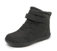 AD-BCrbgen Kids Wide Barefoot Winter High Top Girls Boys Warm Snow Waterproof Non-Slip Minimalist Boots| Natural Growth(Black,35)