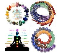 AD Beads Healing Reiki 7 Chakras Yoga Natural Gemstone Round Loose Beads 10mm 16''