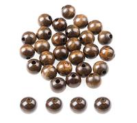 AD Beads Large Hole Wood Spacer Wooden Jewelry Making Bracelet Necklace Chandelier, Large Wooden Rosary Beads Craft Beads (16mm 100pcs, Coffee)