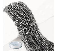 AD Beads Natural Gemstone Diamond-Cut Micro-Faceted Small-Size 4mm Small Round DIY Necklace Bracelet Jewelry Making Beads (Terahertz)