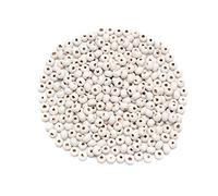AD Beads Wood Spacer Loose Wooden Craft Beads Big Hole Beads Assorted for Necklace Bracelet Craft Making Decoration(4x6mm 400pcs, White)
