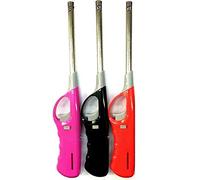 AD ENTERPRISES Pack of 3 Refillable Safety Gas Candle Bbq Fire Lighter, Electric Refillable Long Reach Lighter for Gas Fire, Home, Kitchen, Bbq, Camping, Gift