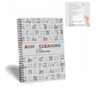 AD/HD Cleaning Planner Bundle, AD/HD Planner for Adults Daily, Weekly, Monthly, Household Cleaning Organizer with Task Checklists & Schedules, Chore Chart, Habit Tracker, Executive Functioning Toolkit