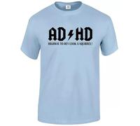 AD/HD Highway to Hey Look A Squirrel T-Shirt Men's Funny ADHD ACDC ADSR Tee Top