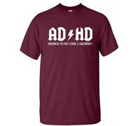AD/HD Highway to Hey Look A Squirrel T-Shirt Men's Funny ADHD ACDC ADSR Tee Top