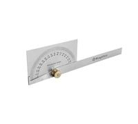 AD INTERNATIONAL Angle Ruler Finder 0-180 Degrees, 10 cm Stainless Steel Protractor with Square Head, Metal Construction