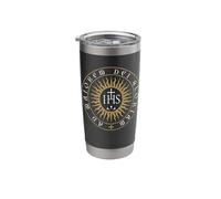 Ad Maiorem Dei Gloriam IHS Catholic Christogram Latin Stainless Steel Insulated Tumbler