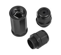 AD-RJ45-OS6-IP67 Switch RJ45 Black Cat: 6 RJ45 Female, IP67 LA on Both Sides