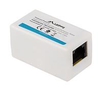 AD-RJ45-RJ45-OU5 switch RJ45 white cat: 5e RJ45 socket, LANBERG on both sides