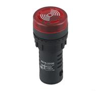 AD16-22SM Red Flashing Buzzer Alarm Light 22mm AC DC 12V 24V 220V Signal Indicator Lamp for Industrial Control Panels(AC/DC 220V)