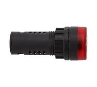 AD16-22SM Red LED Signal Light with Buzzer 22mm Panel Mount AC DC 12V 24V 220V Flashing Alarm Indicator for Machinery(AC/DC 24V)