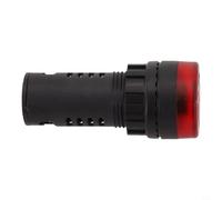 AD16-22SM Sound and Light Alarm with Red LED, AC/DC 12V 24V 220V Flash Buzzer, 22mm Signal Indicator for Industrial, Compact Design,(AC/DC 24V)