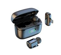 AD6976D Wireless Lavalier Microphone Auto-Pairing Sound Recording 4-5H Work Time for Live Streaming