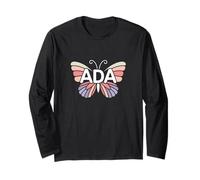 Ada Butterfly - Personalized Cute Name Word Art Long Sleeve T-Shirt