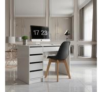 Ada Desk Robust Laminated Board With Abs Edges White Gloss