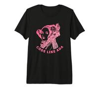 Ada Lovelace T-Shirt Rose Gradient Code Like Ada Premium T-Shirt