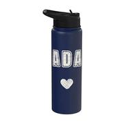 Ada Name Cute Heart Retro Love Ada Stainless Steel Insulated Water Bottle
