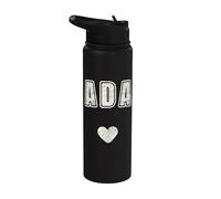 Ada Name Cute Heart Retro Love Ada Stainless Steel Insulated Water Bottle