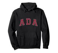Ada Oklahoma Souvenir Vacation College Style Red Text Pullover Hoodie