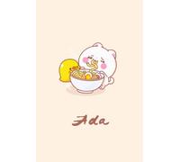 Ada Personalized Journal Japanese Ramen Bowl With Kawaii Sushi, Cute Cat Bear Paper Notebook Journal for Girls and Boys, Cute Lined Workbook for Writing Notes and Exercise