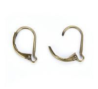 Adabele 100pcs Hypoallergenic Dangle Interchangeable Earring Hooks Leverback Earwire 17mm Long Antique Bronze Plated Brass Connector CF260-4