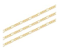 Adabele 16.4 Feet (5 Meters) Premium Tarnish Resistant Gold Diamond Cut Jewelry Making Figaro Chain Bulk 5.6mm Unfinished For Jewelry Craft Making BK5-C2