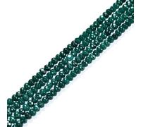 Adabele 27 Inch Natural Emerald Green Quartz Healing Gemstone 4mm Small Faceted Rondelle Loose Beads Gem Stone Spacer (200-210pcs) for Jewelry Making GH1R-10