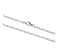 Adabele 304 Grade Surgical Stainless Steel 2.5mm 3mm Rectangle Box Chain Necklace 18 Inch Tarnish Resistant Hypoallergenic Women Men Jewelry, 22 Inch - 2pcs, Stainless Steel, No Gemstone